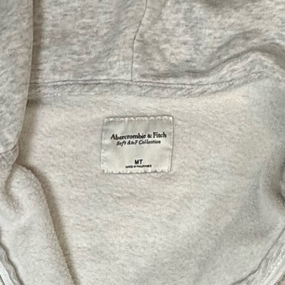 Abercrombie & Fitch Light Heather Gray Hooded Romper - Picture 4 of 6